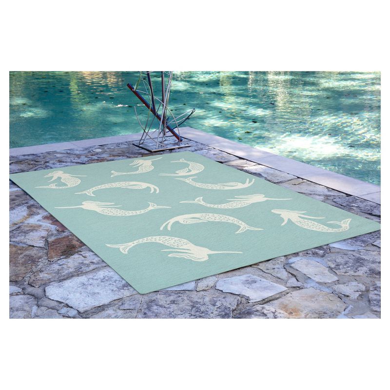 Blue Mermaid Tufted Area Rug 5'X7'6" - Liora Manne