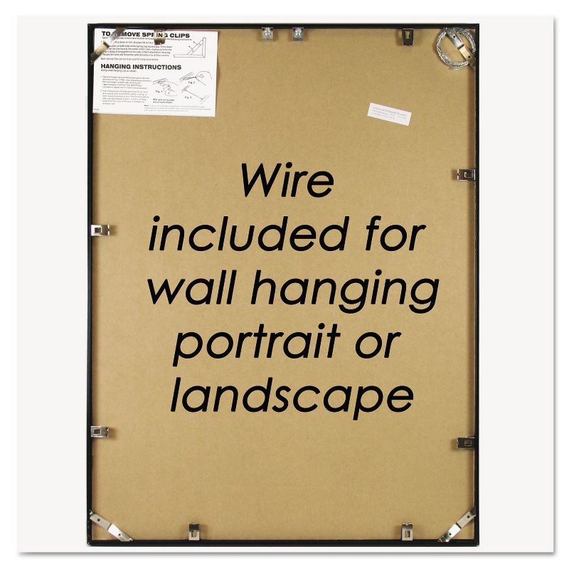 Nudell Metal Poster Frame Plastic Face 18 x 24 Black 31222