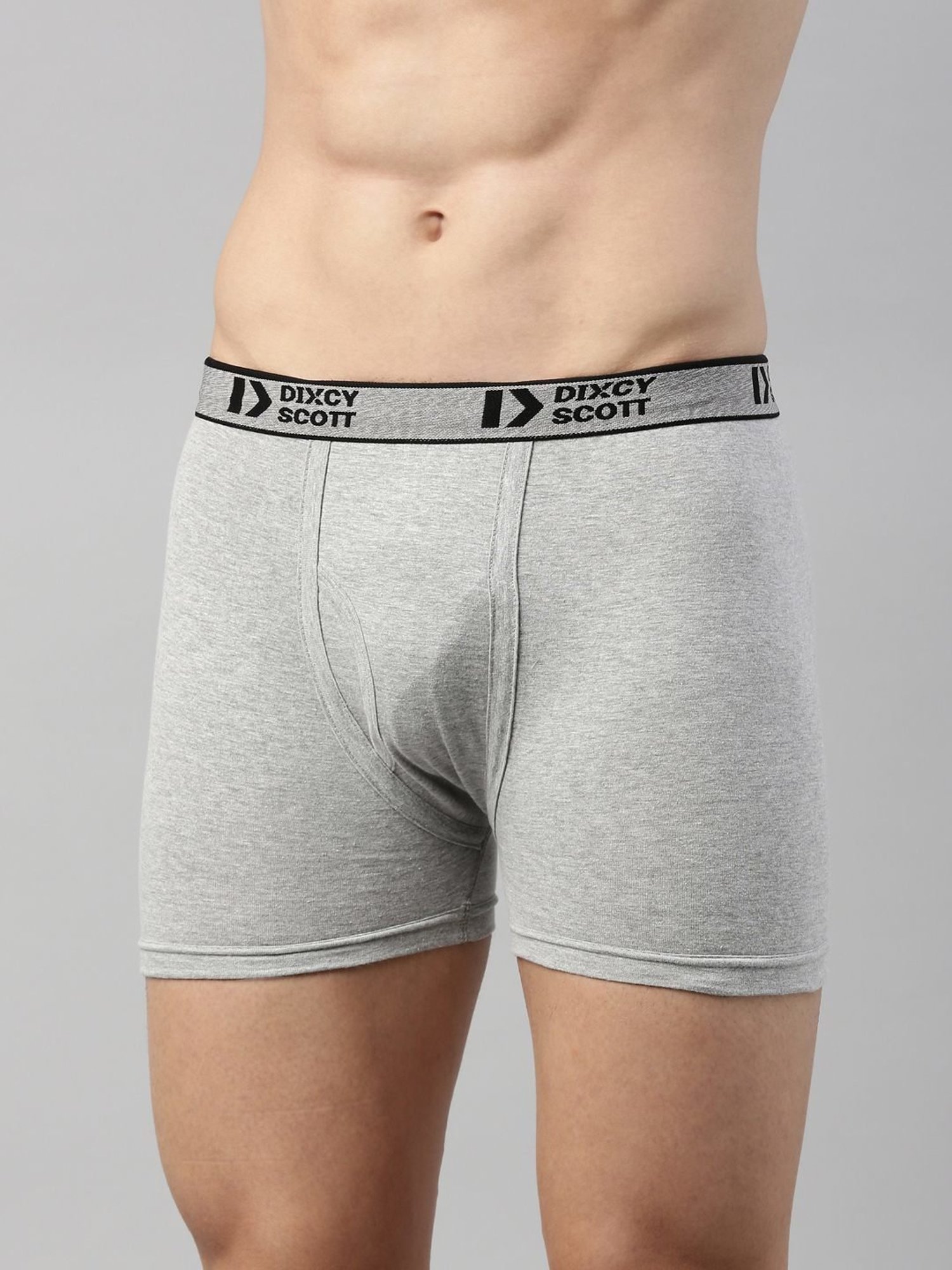 Dixcy Scott Originals Grey Cotton Regular Fit Trunks
