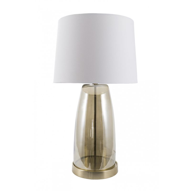 nuLOOM Fresno 28" Glass Table Lamp Lighting - Gold 28" H x 15" W x 15" D