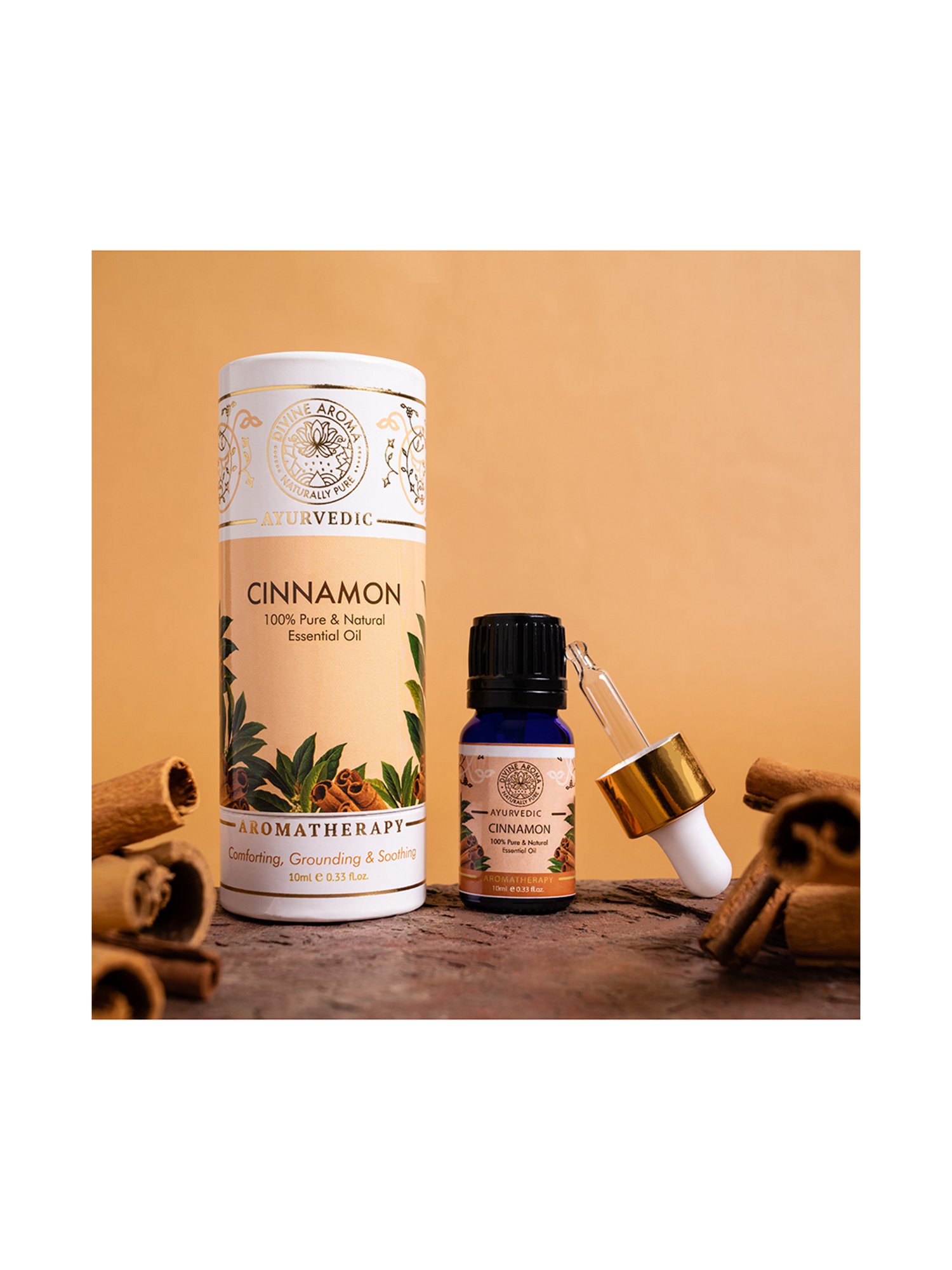 Divine Aroma Cinnamon Essential Oil - 10 ml