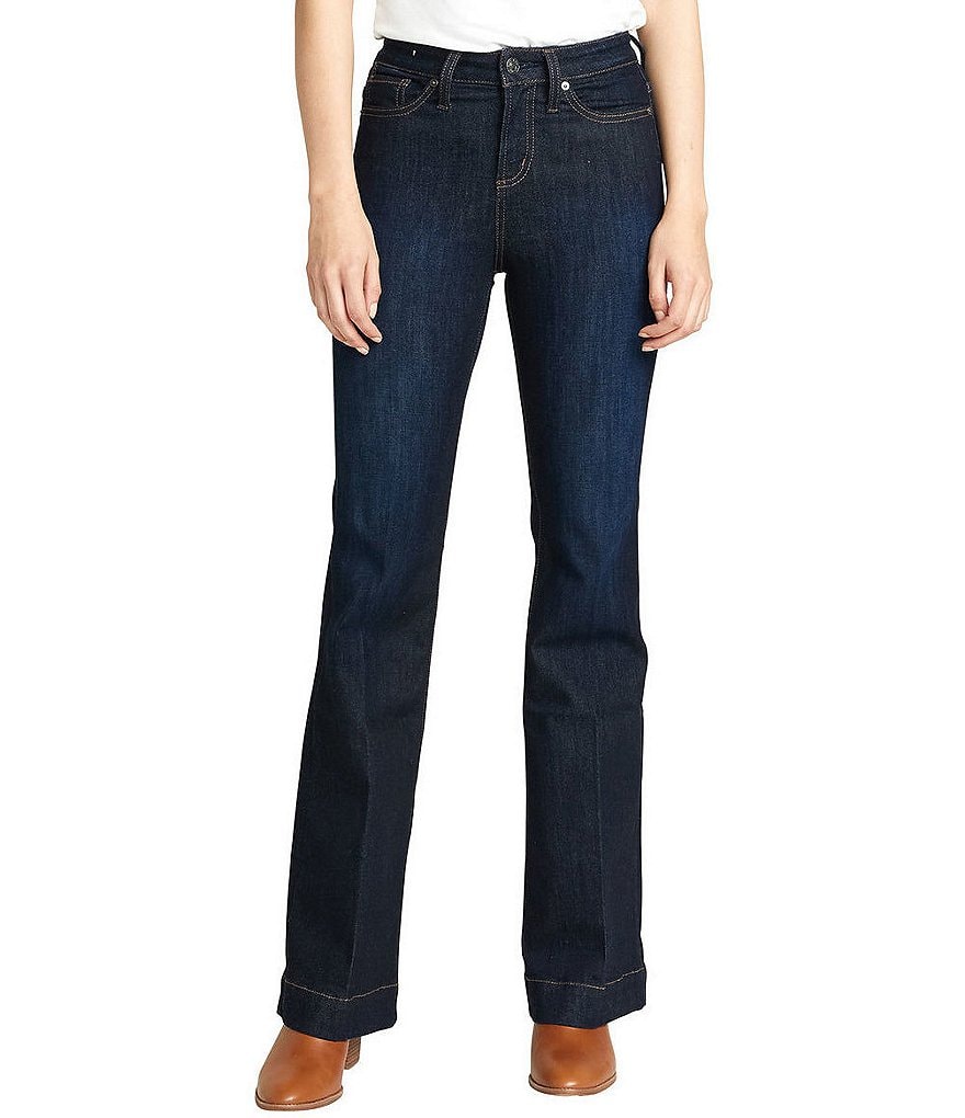 YMI Jeanswear Love Mid Rise Fray Hem Flare Jeans