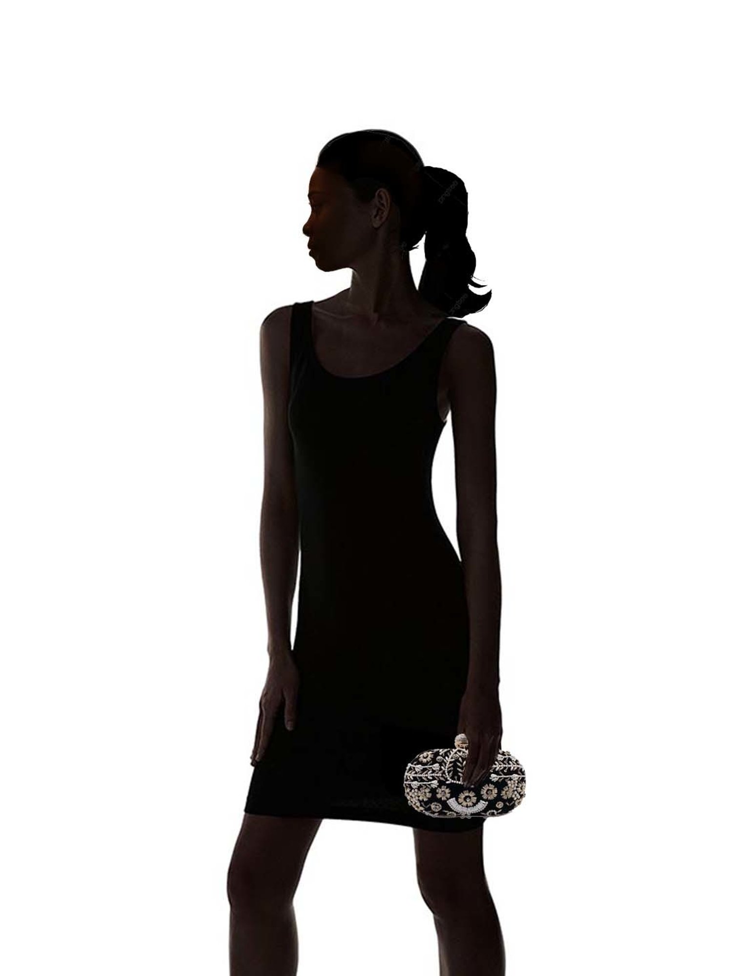 Sugarcrush Black Embellished Clutch