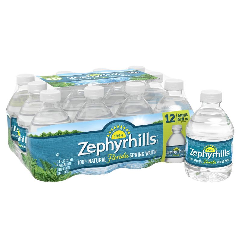 Zephyrhills Brand 100% Natural Spring Water - 12pk/8 fl oz Mini Bottles