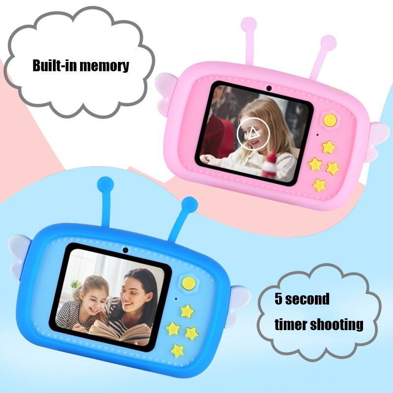 Kids Camera, Children Toy Camera HD Front and Rear Dual-lens Camera Cartoon Digital Camera