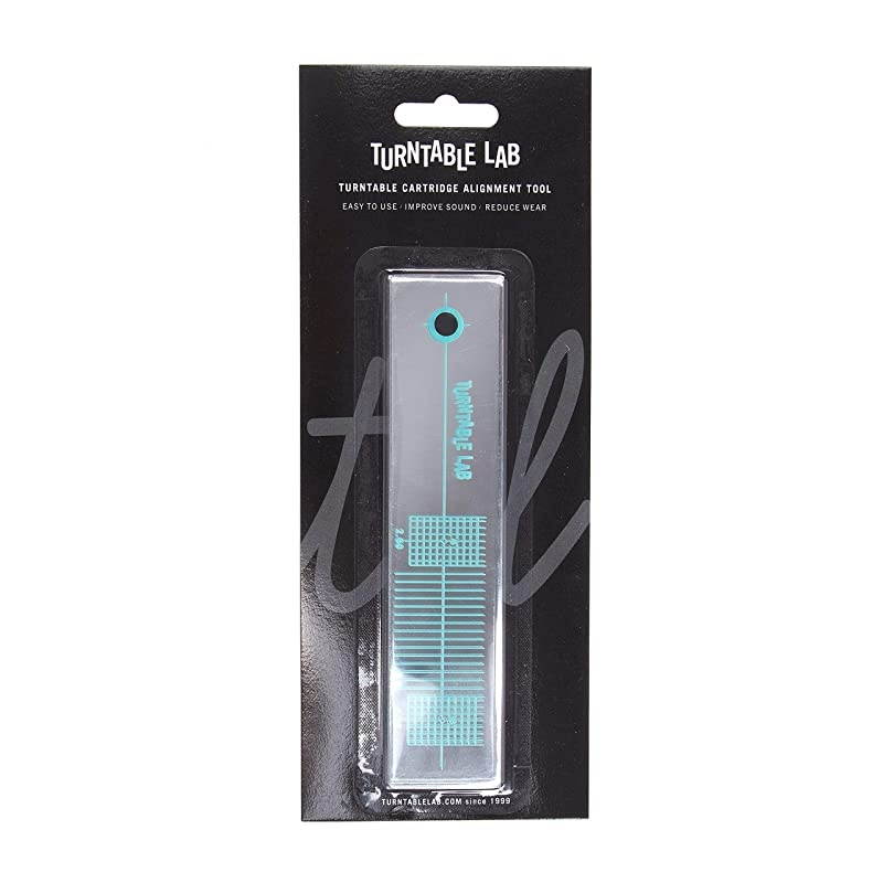 Phono Cartridge Alignment Protractor Tool - Mirrored Surface for Precision