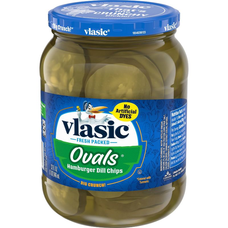 Vlasic Pickles Ovals Hamburger Dill Chips - 32oz