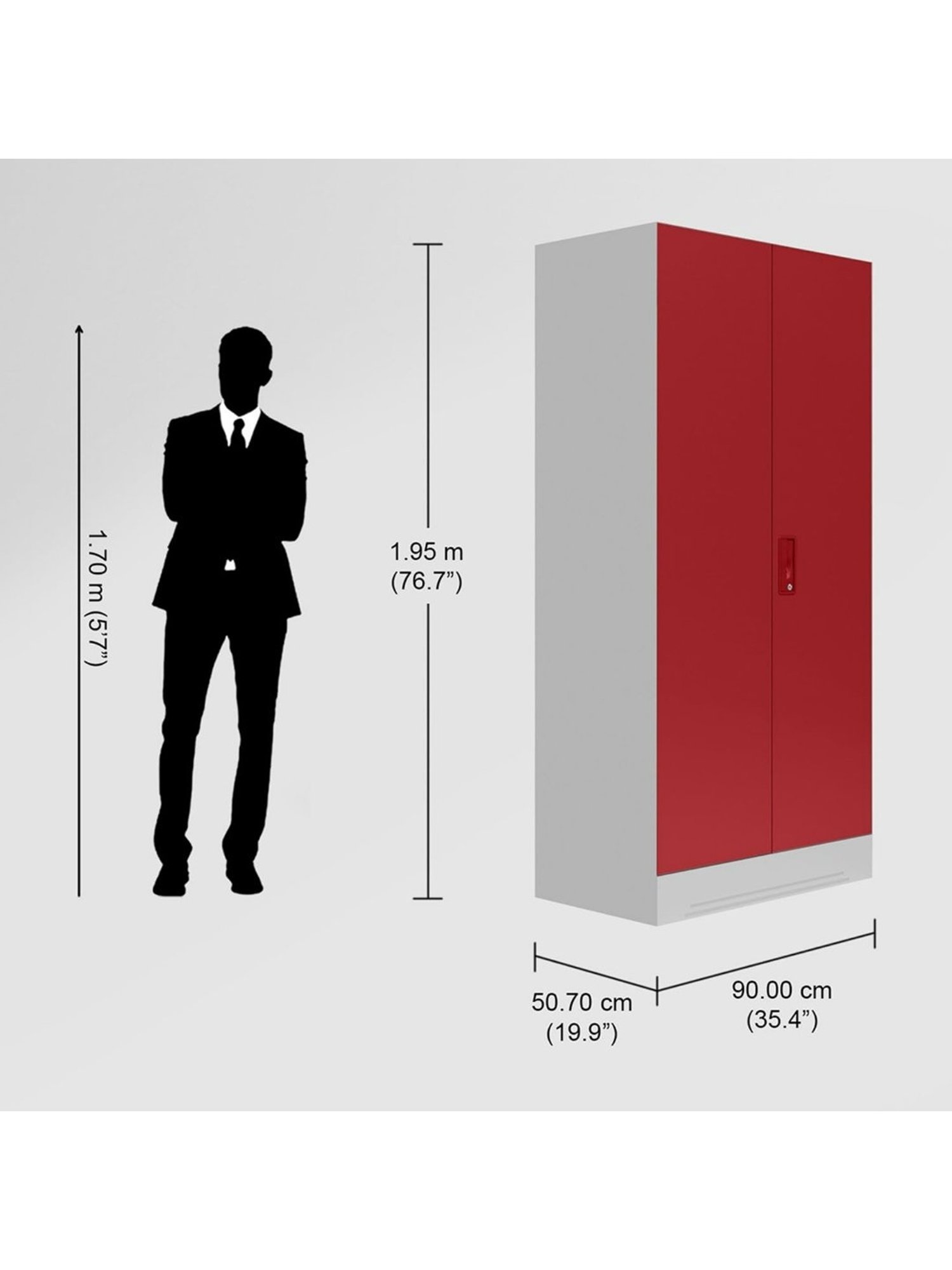 Godrej Interio Ewa Brown Engineered Wood 4 Door Wardrobe