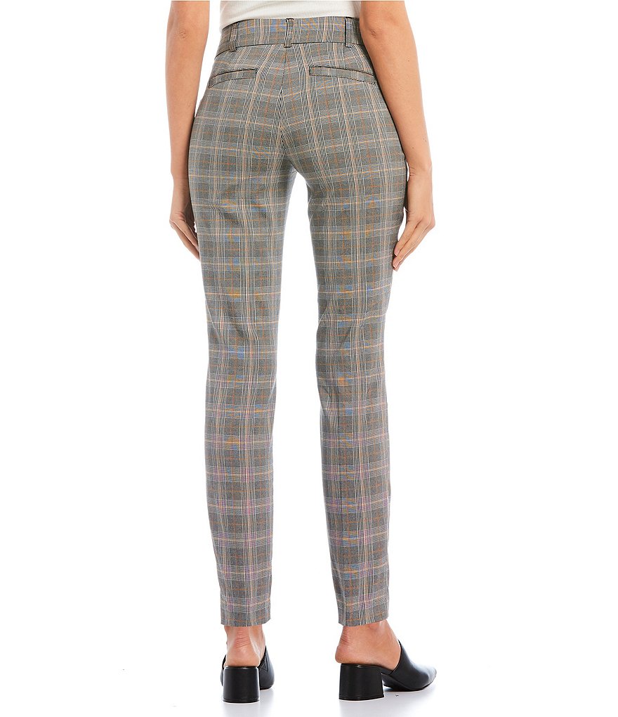 Takara Coordinating Piping-Detailed Menswear Plaid Dress Pants