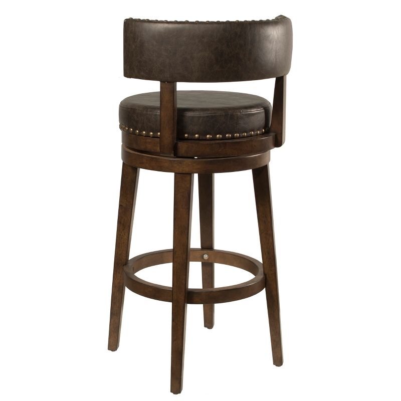 30" Lawton Swivel Barstool Walnut - Hillsdale Furniture