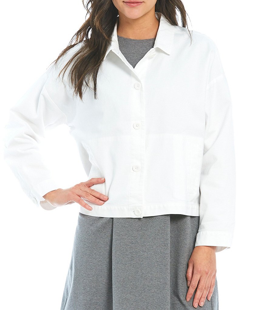 Ali Miles Printed Button Front Floral Wire Neck 3/4 Bell Sleeve Jacket