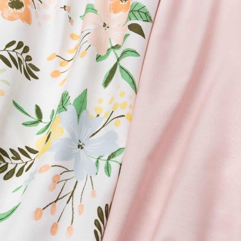 Fitted Mini Crib Sheet- Cloud Island™ Meadow/Pink 2pk