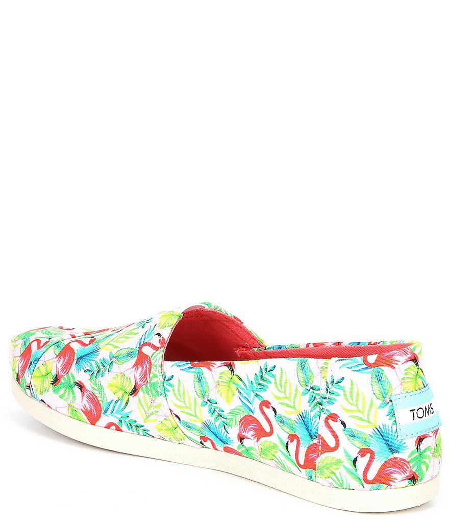 TOMS Women's Alpargata CloudBound Flamingo Print Slip-Ons