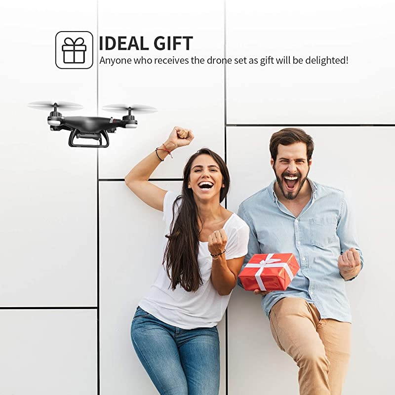 GPS Drone with 1080P HD Camera FPV Live Video for Adults and Kids, Quadcopter HS110G with Carrying Bag, 2 Batteries, Altitude Hold, Follow Me and Auto Return, Easy to Use for Beginner