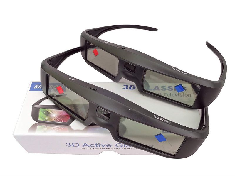 2X 3D Active Shutter Glasses Rechargeable - Sintron ST07-BT for RF 3D TV, 3D Glasses for Sony, Panasonic, Samsung 3D TV, Epson 3D projector, Compatible with TDG-BT500A TDG-BT400A TY-ER3D5MA TY-ER3D4MA
