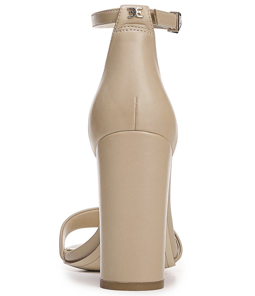 Sam Edelman Yaro Leather Ankle Strap Block Heel Dress Sandals