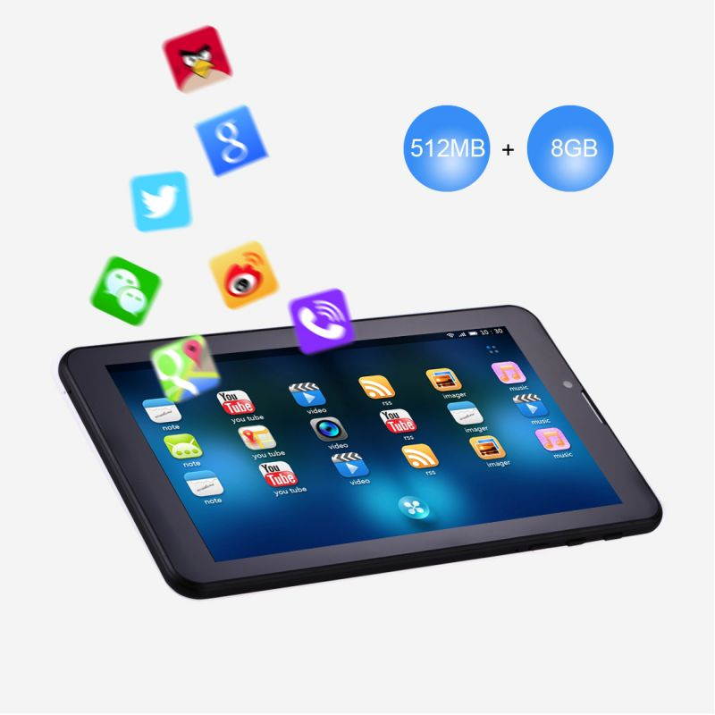 7.0 inch Tablet PC, 1GB+16GB,3G Phone Call For Android 6.0, SC7731 Quad Core, OTG, Dual SIM, GPS, WIFI, Bluetooth