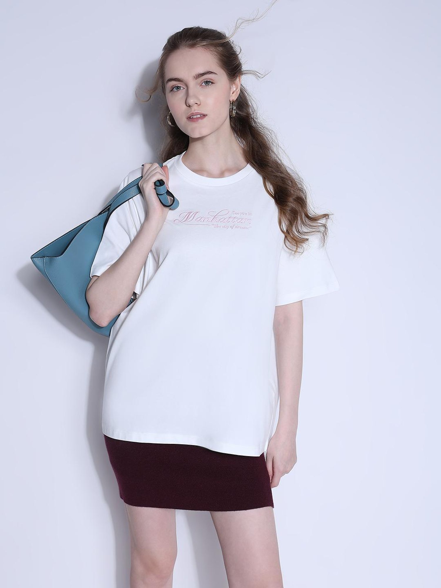 Vero Moda White Cotton Graphic Print T-Shirt