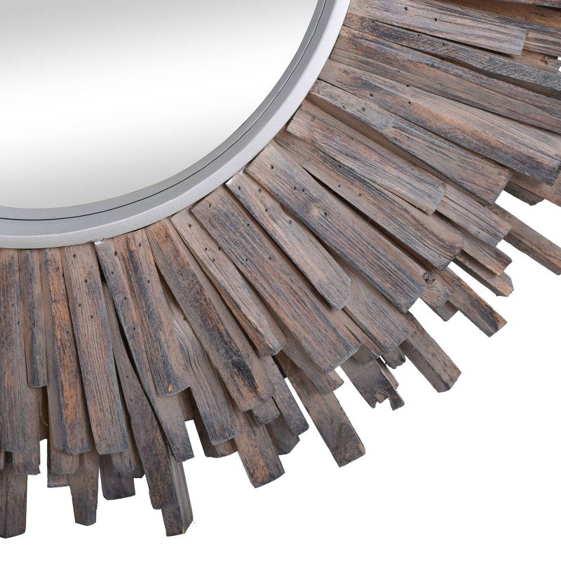 36" Complex Wood Wall Mirror Bark - StyleCraft