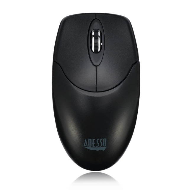 Adesso M60 Antimicrobial 2.4GHz Wireless Optical Mouse With Metal Scroll Wheel