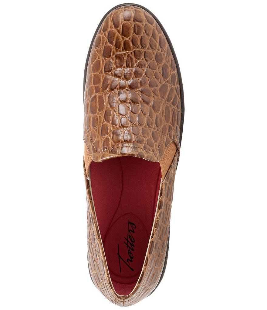 Trotters Americana Croc Embossed Slip-Ons
