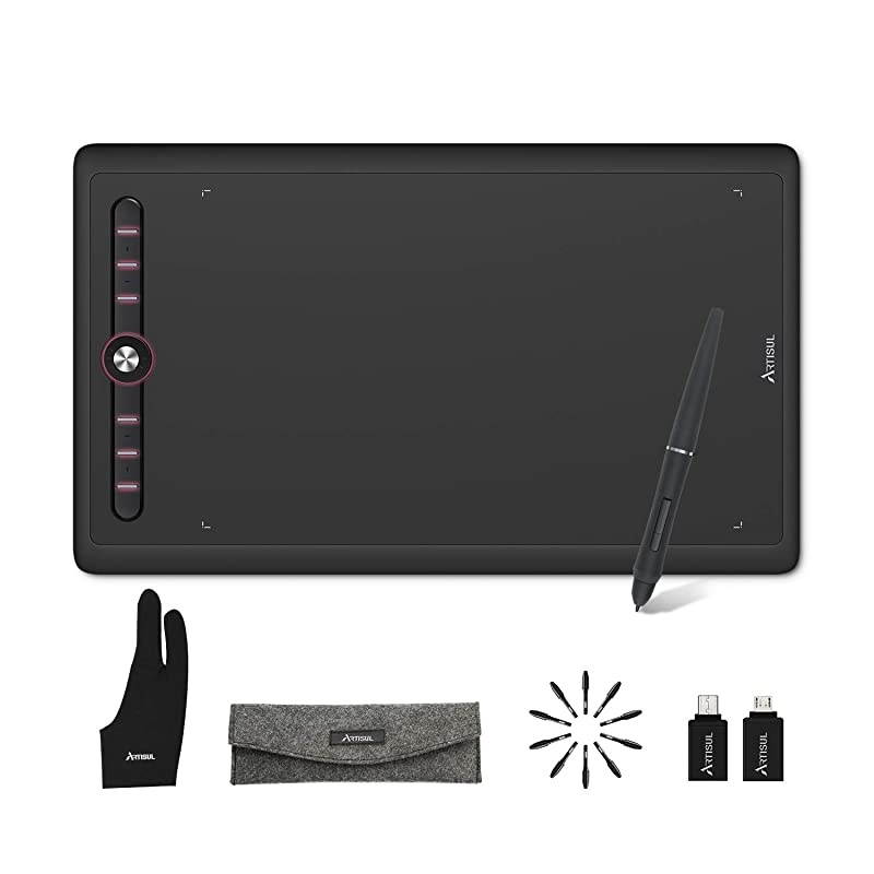 M0610Pro Graphics Drawing Tablet 10x6inch Large Space Digital Tablet Drawing Pen Tablet with 8192 Levels BatteryFree Stylus 8 Express KeysUltralight Tablet 540g Portable Drawing Tablet