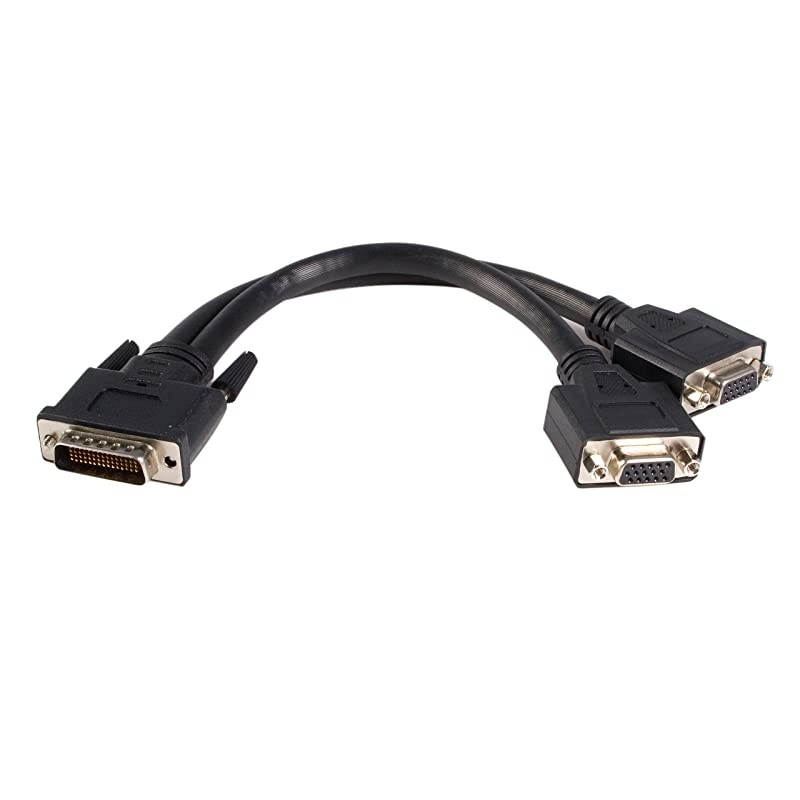 com DMS 59 to VGA Splitter 8in DMS 59 to 2X VGA Y Cable Monitor Splitter Cable DMS 59 Cable DMS 59 to VGA Adapter DMSVGAVGA1