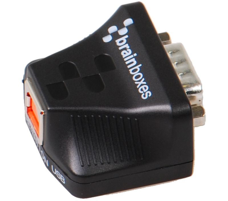 Brainboxes Ultra 1 Port RS232 USB to Serial Adapter - External - USB 2.0 - PC, Mac, Linux - 1 x Number of Serial Ports External - TAA Compliant