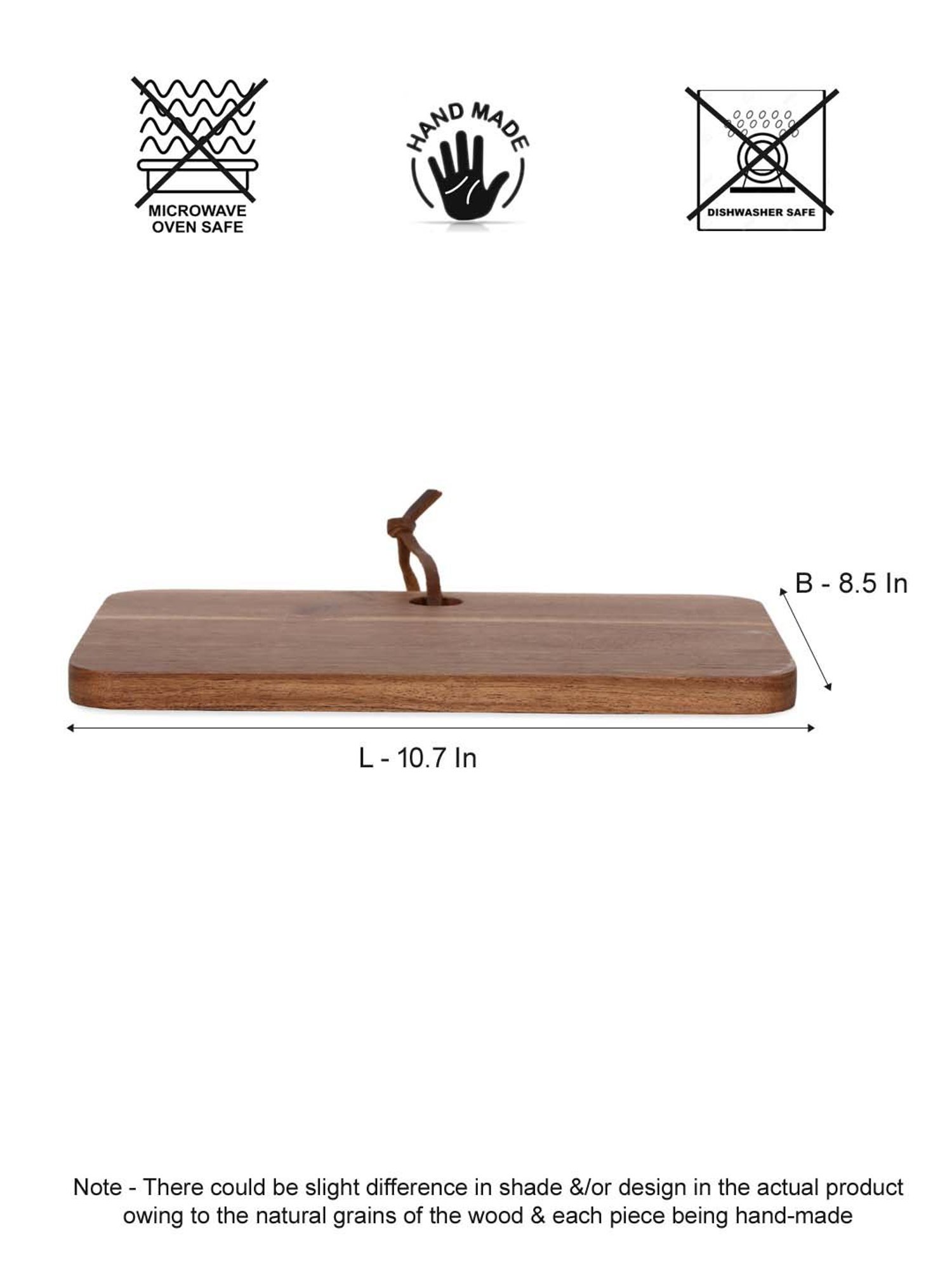 VarEesha StyleWood Brown Acacia Wood Chopping Board - Set of 1