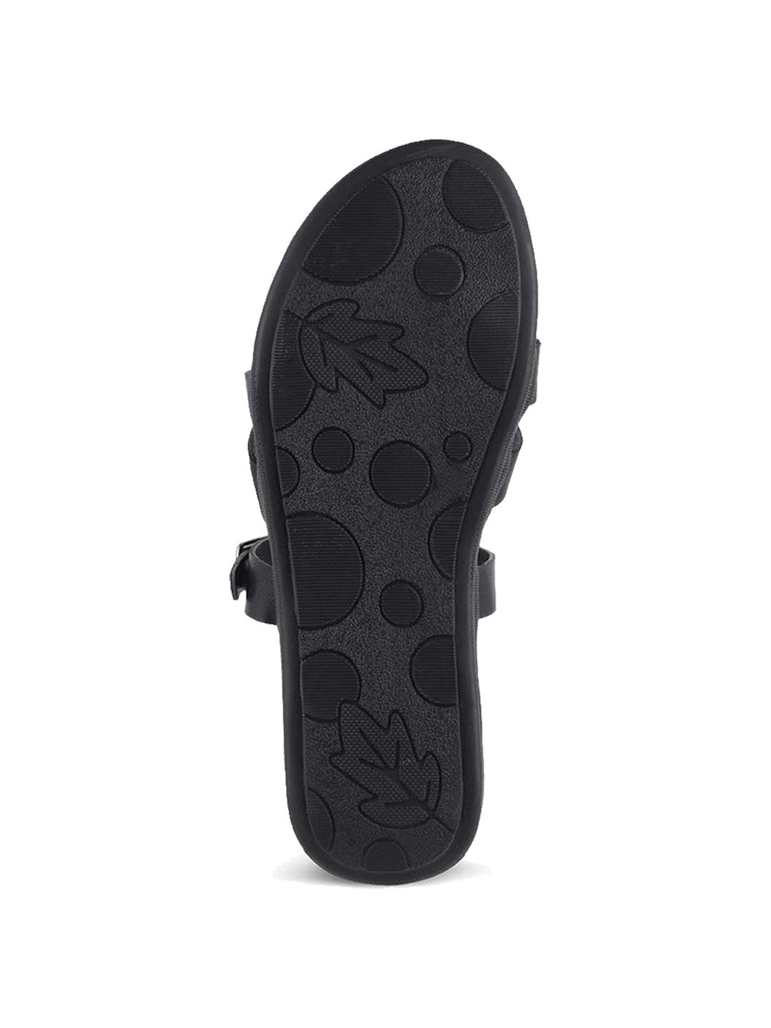 Tresmode Women's Black Toe Ring Sandals