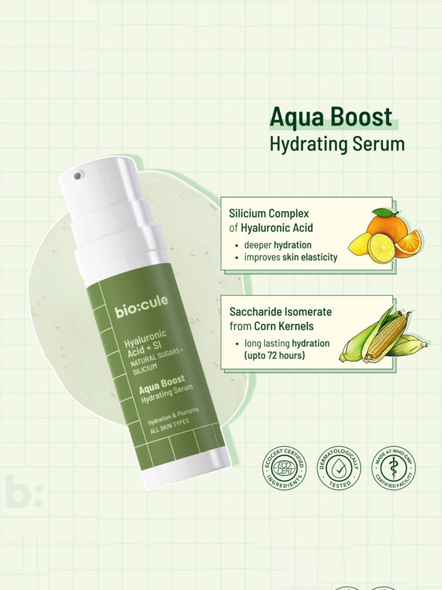 Biocule Aqua Boost Hydrating Serum - 30 ml