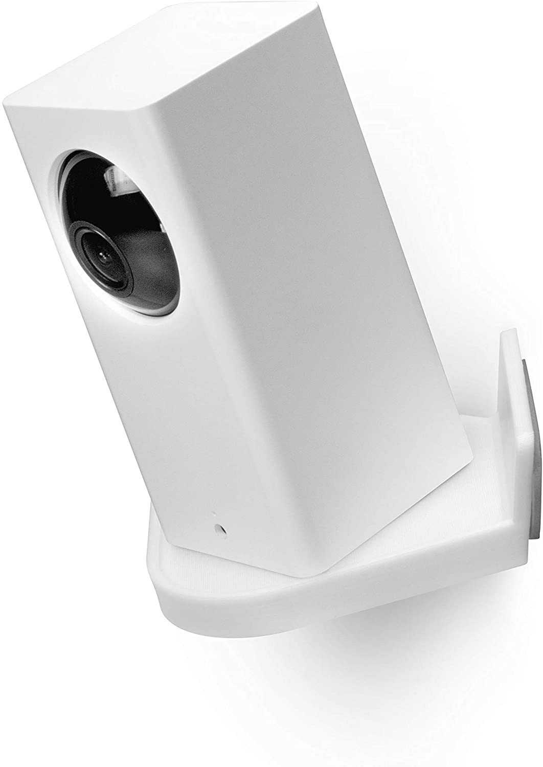 Screwless Corner Wall Mount Kit Compatible with Wyze Cam Pan, Tilted Holder, Watch Crib, Kids, Cashier etc, Strong Stick On, Full Tilt & Pan Function, No Tools, No Drilling, by Brainwavz (White)