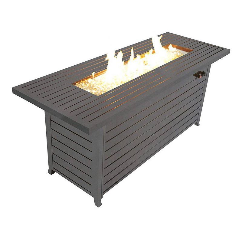 Rectangle Aluminum Fire Pit Table Mocha - Legacy Heating