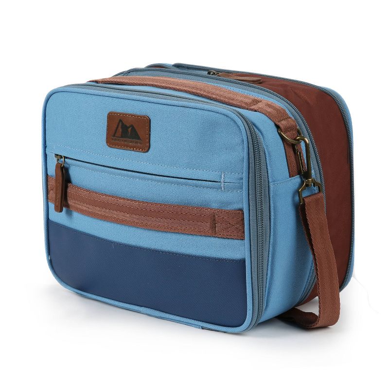 Arctic Zone Canvas Expandable Horizontal Lunch Box - Blue