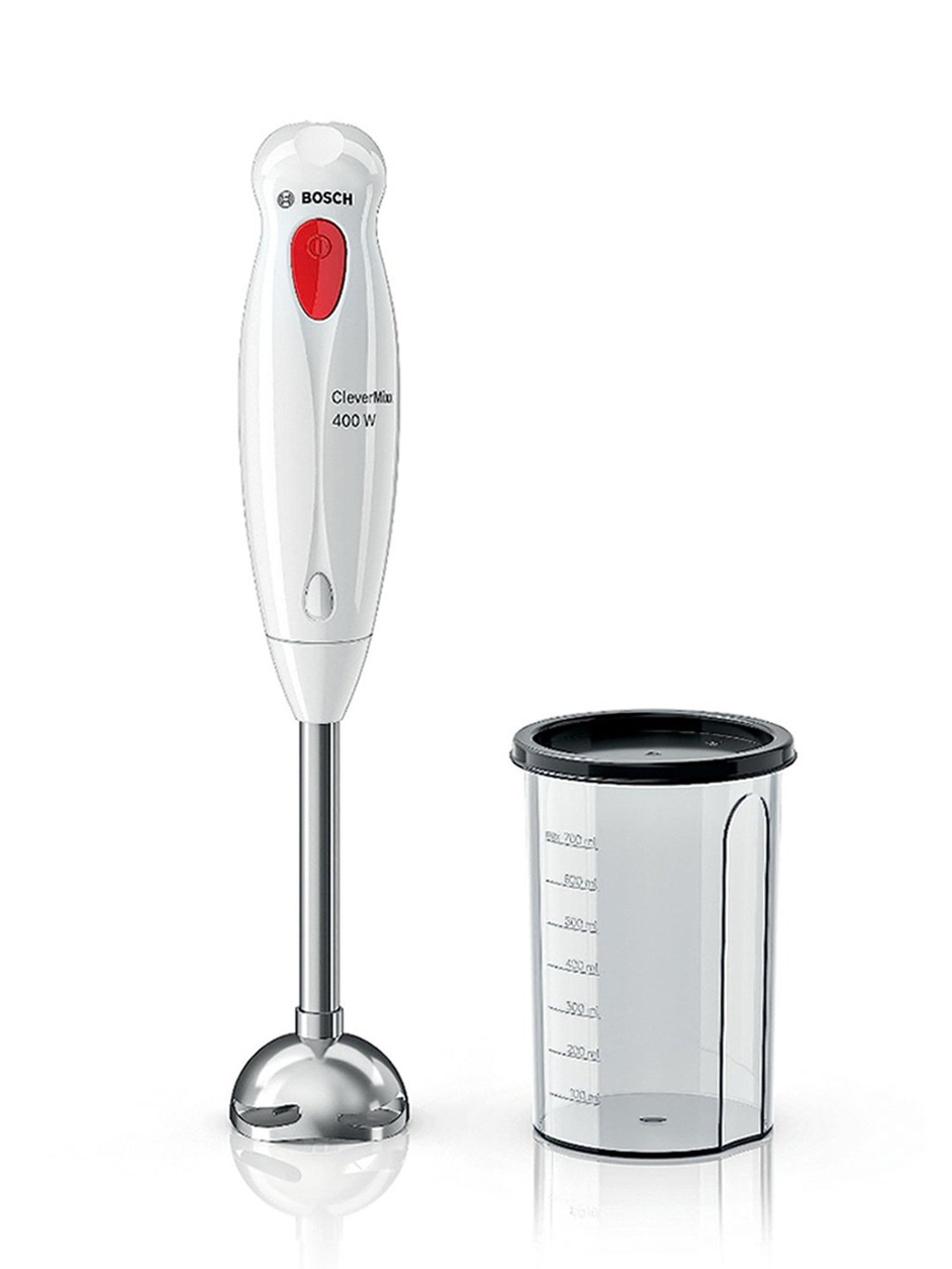 Bosch 400 Watts Steel Leg Hand Blender With Beaker (White)