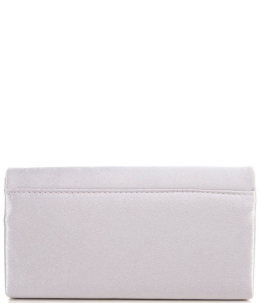 Kate Landry Satin Diagonal Pleat Flap Clutch