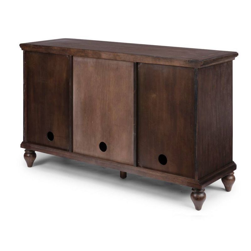 60" Southport Entertainment Center Dark Aged Oak - Home Styles
