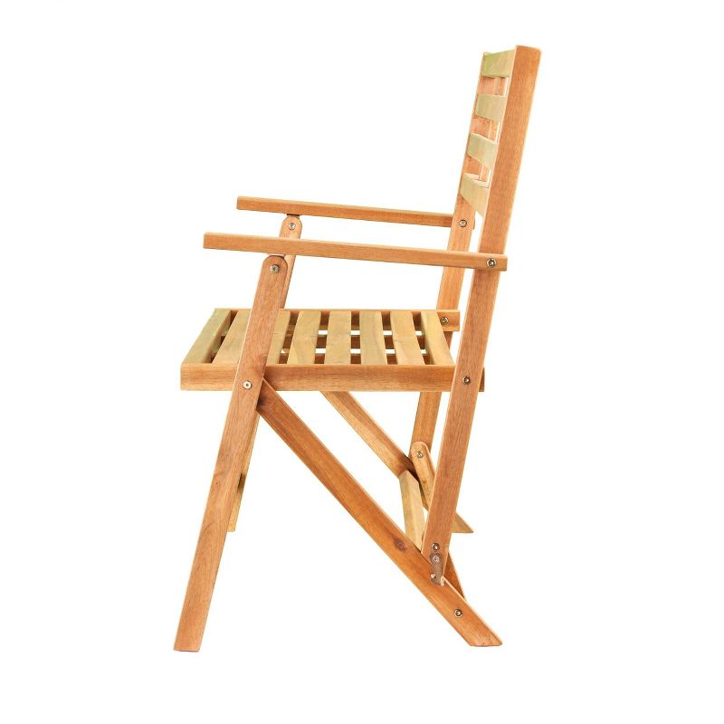 Wood Outdoor Bench in Natural Brown-Pemberly Row