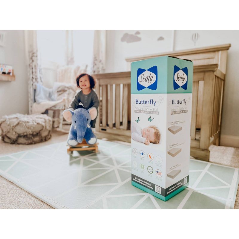 Sealy Butterfly Cotton Comfort Superior Firm Crib and Toddler Mattress