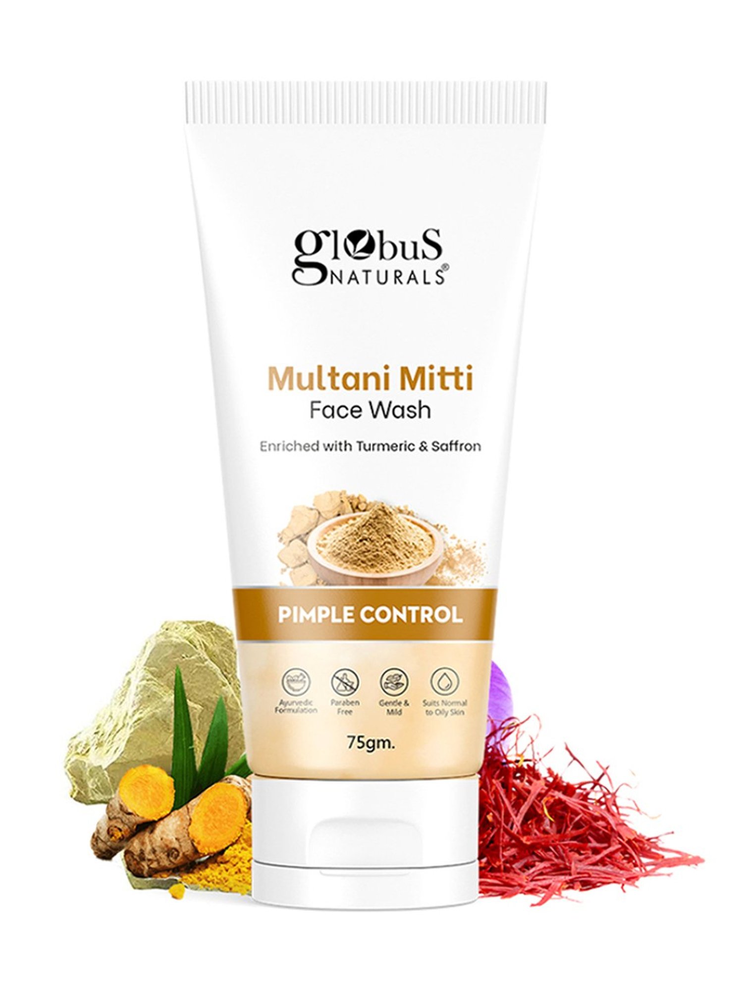 Globus Naturals Multani Mitti Face Wash - 75 gm