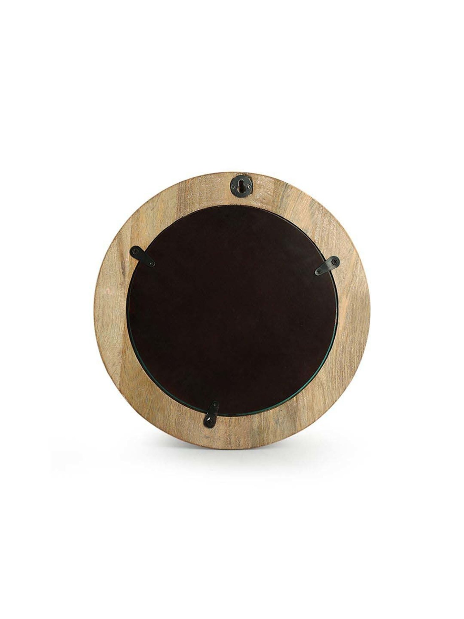 ExclusiveLane Brown Wood Rustic Rise Decorative Wall Mirror