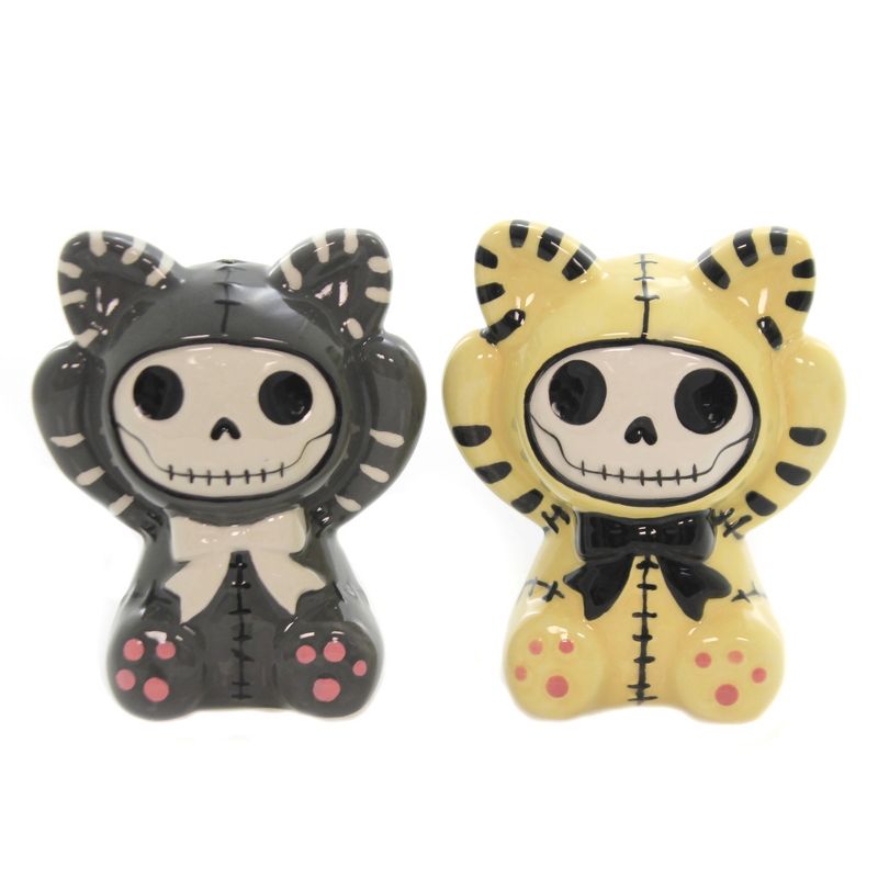 Tabletop 3.5" Mao-Mao Furrybones Set/2 Salt Papper Shaker Halloween Pacific Trading  -  Salt And Pepper Shaker Sets