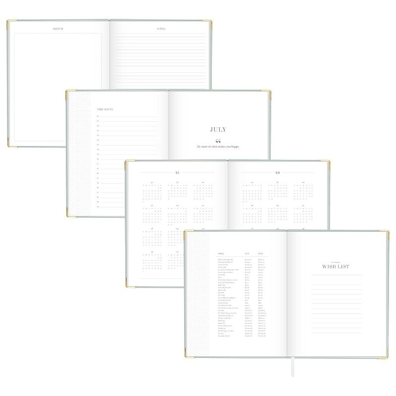 2021-22 Academic Planner 9.875" x 7.875" Casebound Weekly/Monthly Green - Sugar Paper™