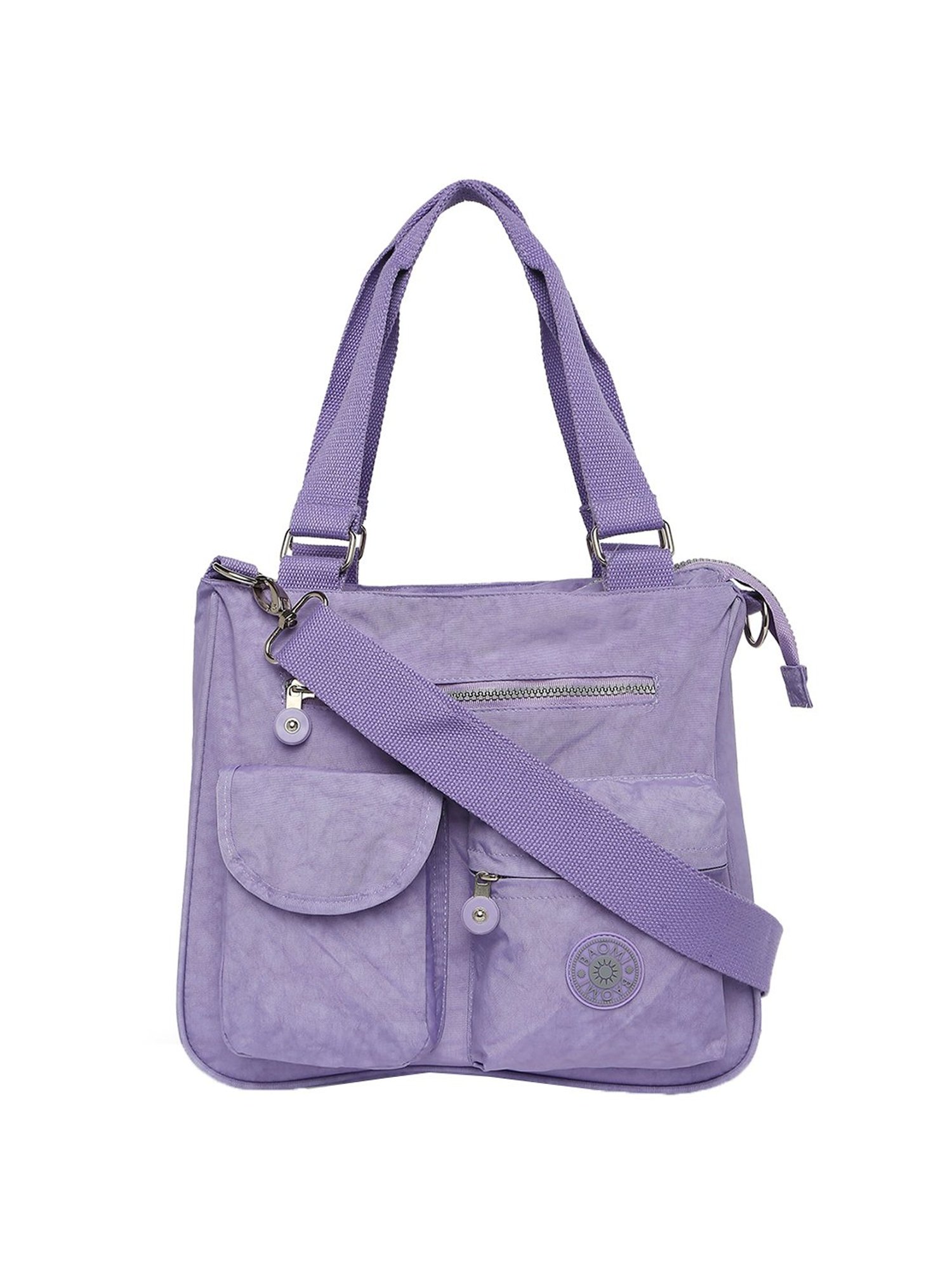 Baomi Purple Solid Medium Shoulder Bag