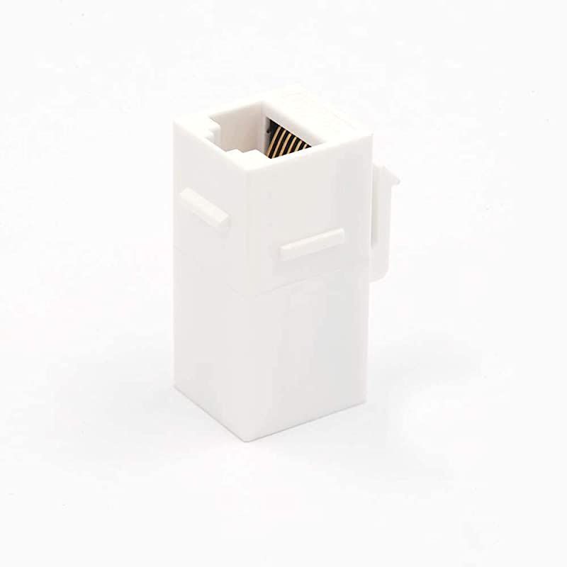5Pack CAT5e Keystone Coupler RJ45 Female to Female Insert Coupler UTP CAT5e Keystone Inline Coupler White