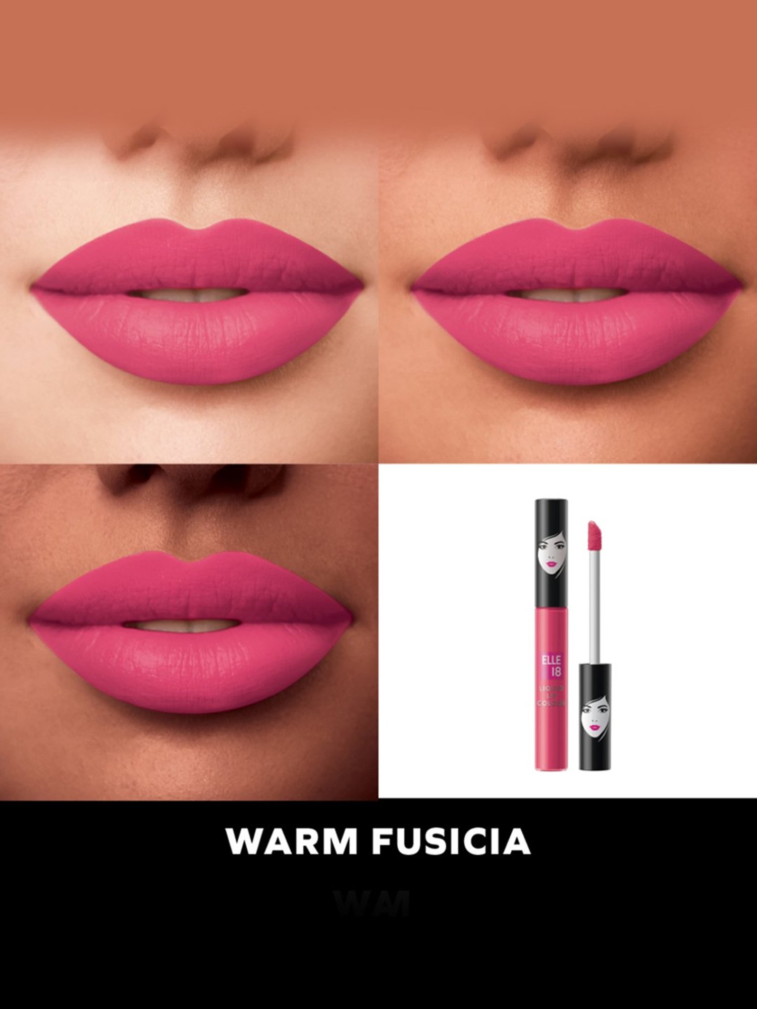 Elle 18 Liquid Lip Colour Warm Fusicia - 5.6 ml