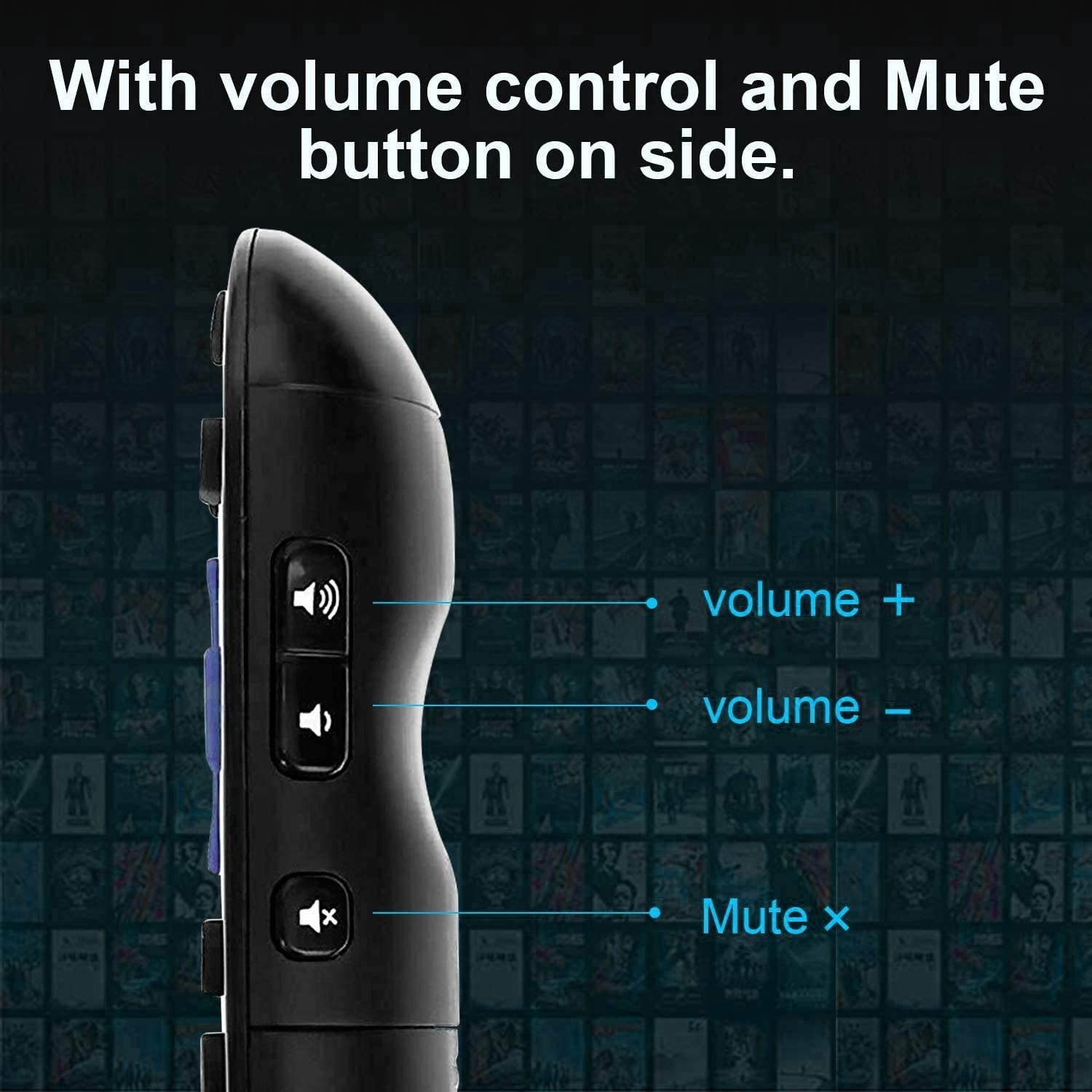 Bedycoon Remote Control Compatible with Onn Roku TV Remote Control and Remote Holder