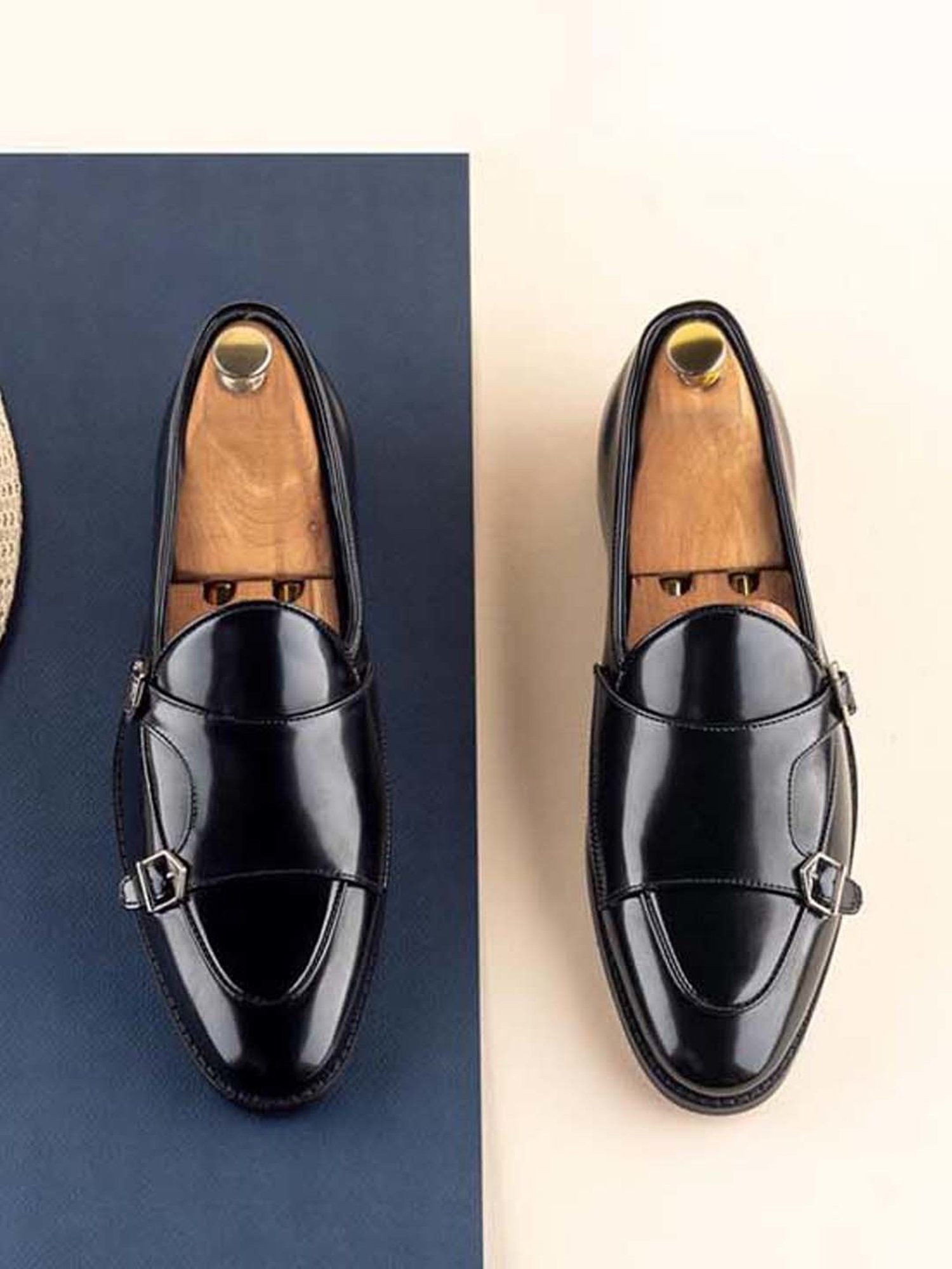 Griffin Men's Black Monk Shoes