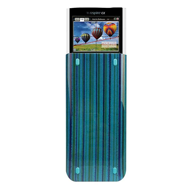 Hard Slide CaseCover for TI Nspire CXCX CAS Graphing Calculator Blue Stripe