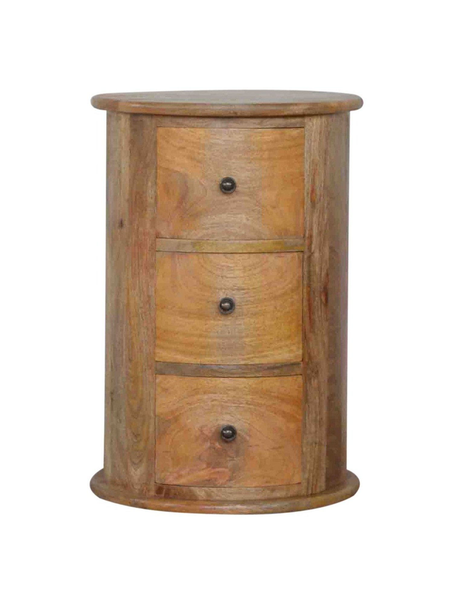 Artisan Furniture 3 Drawer Drum Brown Wood Chest